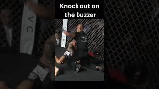 Last second spinning backfist knockout. ON THE BUZZER. #mma #knockoutcity  #combatsport