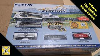 Review and Unboxing Bachmann The Stallion N Scale Train Set (Norfolk and Southern F7)