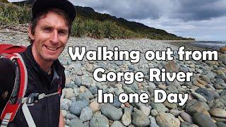 Walking out from Gorge River in one day | Hiking In New Zealand