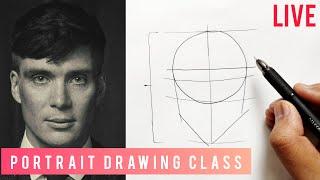 BALLPEN Portrait Drawings Class - Saturday LIVE with PSR