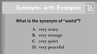 English Vocabulary Practice Test | Synonyms with Examples 16 | Test Your English Vocabulary Skills