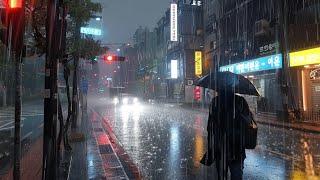 Walk in the Heavy Rain Bomb. Relaxing Sound for Sleep Study Meditation. White Noise ASMR.