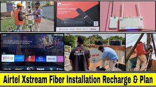 Airtel Xstream Fiber Connection And DTH Installation Recharge & Plan Full Details Video#airtel #wifi