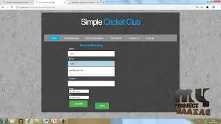 Application-Cricket Club Management System-MyProjectBazaar