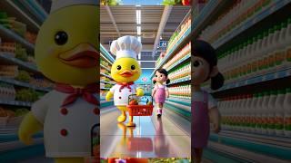  Cute Duck Makes Strawberry Ice Cream! | #cuteduck #icecream #shorts #cartoon #AI #funfood