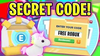 SECRET CODE in ADOPT ME Gets FREE LEGENDARIES!! *WORKING 2024*