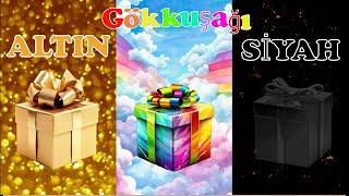 Altın Gökkuşağı Siyah 3 Hediyeden Birini Seç İyi Yada Kötü Choose Your Gift