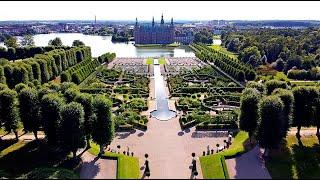 Denmark. Frederiksborg Castle. Drone Video