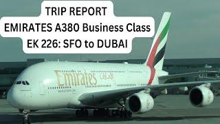 Trip Report - EMIRATES A380 BUSINESS CLASS from SFO to DUBAI with SFO Emirates Lounge