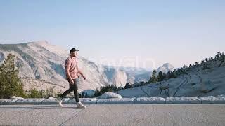 Man walking on road side view  | Video for kinemaster video editing 