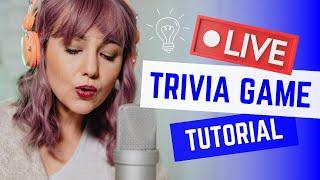 How to go live with a TRIVIA GAME? For Youtube, Facebook, Twitch and Instagram