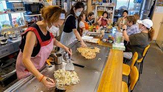 【神戸】驚愕の鉄板さばき！スーパー女将さんのおもてなしが生む大衆お好み焼き店の絶品グルメ丨Okonomiyaki - Food in Hyogo JAPAN