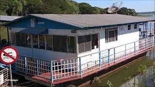 Barcos Casas, "Houseboat", Complexo Centro Náutico e Recreativo Marinas, Área da PF, Guaíra/PR.