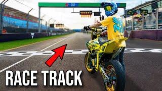 Testing my New Supermoto on a RACE TRACK