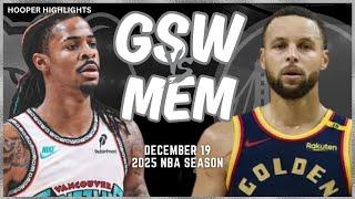 Golden State Warriors vs Memphis Grizzlies Full Game Highlights | Dec 19 | 2025 NBA Season