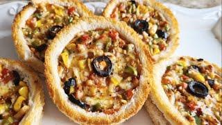 Bread Pizza Disc | Easy Bread Pizza Recipe | Quick & Eassy Bread Snack