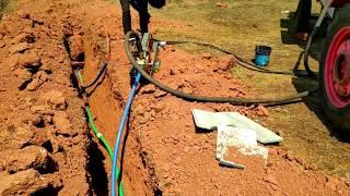 Amazing hightech machine - underground fiber optic cable lounching