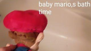 Baby Mario's bath time