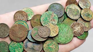 50 Old Coins of the 17th-19th Centuries Restoration and Preservation