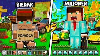 ŻYCIE JAKO BEZDOMNY BIEDAK VS ŻYCIE BOGATEGO MILIONERA W MINECRAFT?! GPLAY & LUMI