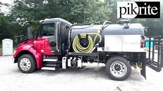 Custom-Painted Stainless Steel Toilet Truck | Pik Rite Vacuum Trucks