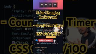 Color Changing Gradient Background - Countdown Timer | CSS tricks 9/100