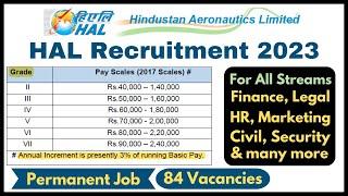 HAL Recruitment 2023 Notification | Finance Legal HR Marketing Civil Fire Vacancies | HAL Jobs 2023