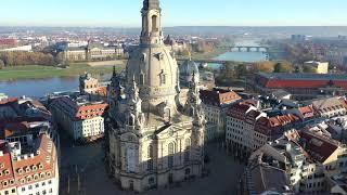 A wonderful detail of the Frauenkirche or Church of Our Lady in Dresden