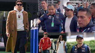 Sergio Perez arrives with full security in Paddock | F1 Drivers arrive in style in Mexico | BTS