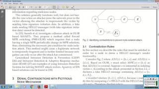 Mitigating Denial of Service Attacks in OLSR Protocol Using Fictitious Nodes