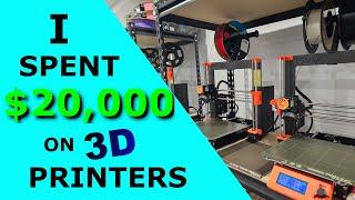 3d Print Farm Tour -  $100,000 Per Year 3d Printing on Etsy!