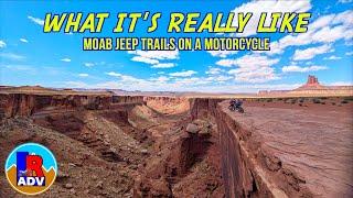 What it is really like riding Moab Jeep Trails on a Motorcycle