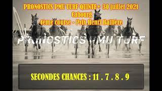 PRONOSTICS PMU TURF QUINTE+ 30 juillet 2021 Cabourg 4ème course - Prix Henri Ballière