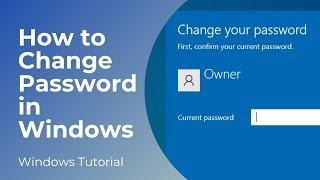 How to Change Password in Windows 10