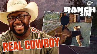 Real Cowboys Play a Quest on Ranch Simulator