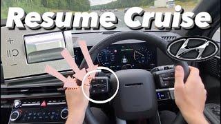 How to resume cruise control after you slow down on Hyundai