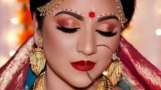 Step-by-Step Traditional Indian BENGALI Bridal Look