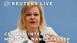 LIVE: German Interior Minister Nancy Faeser gives international police in Germany for Euro 2024 t…