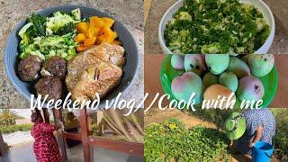 WEEKEND VLOG//Cook with me//Harvesting and More//South African YouTuber