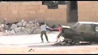 SYRIA! SYRIAN HERO BOY rescue girl in shootout  الطفل السوري البطل