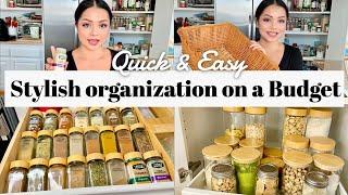 Organize with me Kitchen + Pantry | Satisfying Organizing on a Budget