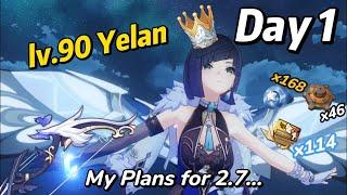 My Secret Plan For 2.7 | How I'll Max Out Yelan On Day 1 Of 2.7 | Genshin Impact 2.7