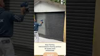 How to spray garage door