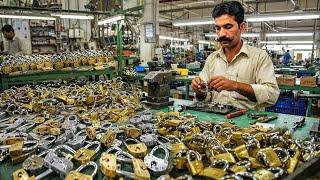 The Process of Manufacturing Padlocks using Metal Sheets And Handmade Skills |