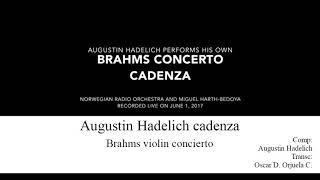 A. Hadelich cadenza Brahms violin concierto transcripción