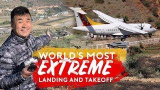 World's Most Extreme Plane Landing and Takeoff - Paro Airport