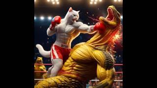 Fighting for father  , Cat  Godzilla , #cat #kitten #cute #trending #catlover #cutecat #shorts