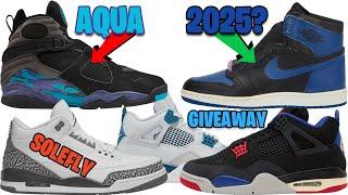 AIR JORDAN 8 AQUA, JORDAN 1 HIGH 85 ROYAL 2025? SOLEFLY JORDAN 3, JORDAN 4 RARE AIR, GIVEAWAY + MORE