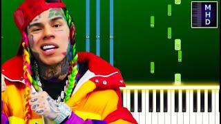 6IX9INE - GOOBA (Piano Tutorial Easy)