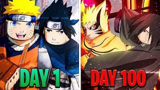 Spending 100 Days As DUO NARUTO & SASUKE In Shindo Life | Shinobi Life 2 Roblox